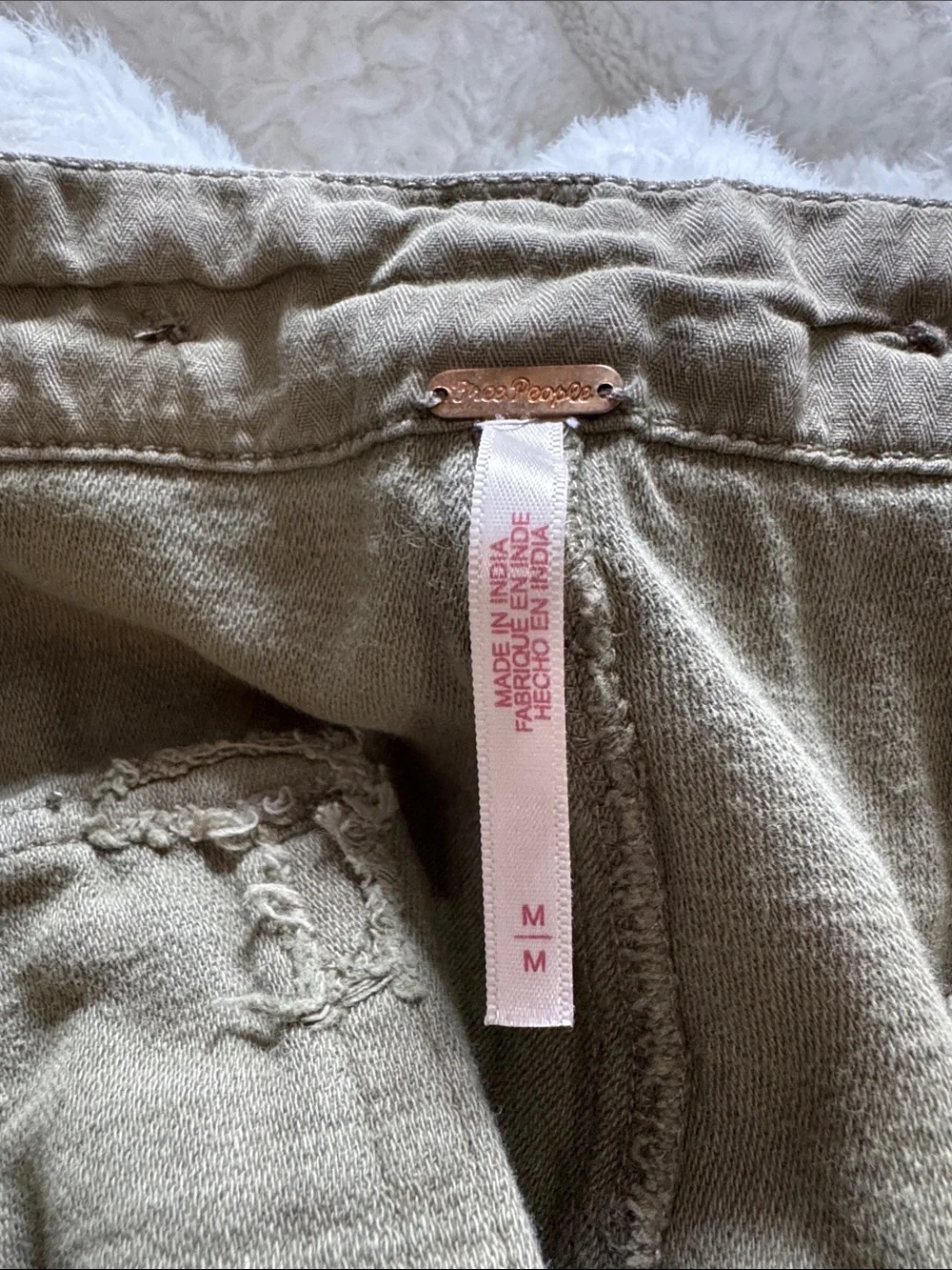 Free People Olive Green Utility Pants